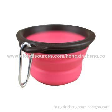 Silicone Collapsible Dog Bowl, 100% Food Grade Silicone, Foldable for Outdoor and Travel